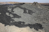 Basaltic lava flows from Erta Ale volcano poster print