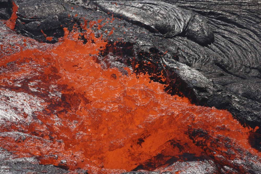 Lava bubble bursting at Erta Ale volcano poster print