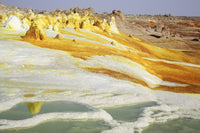 Dallol Geothermal Area Poster Print showcasing brine hot springs in Ethiopia.