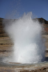 Strokkur Geysir eruption poster print showcasing Iceland's geothermal beauty.