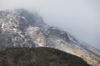 Mount Unzen volcano lava dome poster print showcasing the volcanic landscape in Japan.