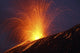 Lava bomb trajectories during nighttime eruption of Anak Krakatau volcano, Indonesia poster print