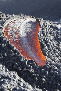 Lava flow on the flank of Pacaya volcano, Guatemala poster print.