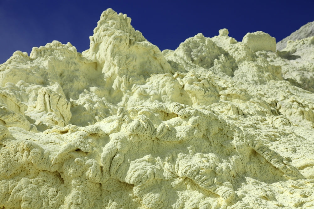 Kawah Ijen Volcano Yellow Sulphur Deposits Poster Print