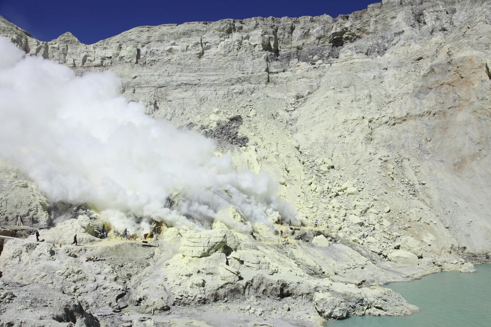 Acidic Crater Lake at Kawah Ijen Volcano Poster Print