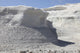 Sarakiniko white tuff formations poster print showcasing geological beauty in Milos, Greece.