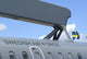 Close-up of early warning radar on Saab 340 aircraft poster print