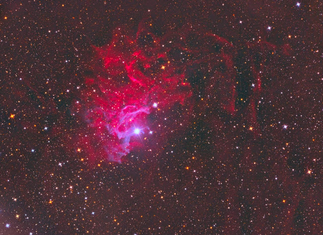Poster print of IC 405 The Flaming Star Nebula in Auriga constellation