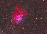Poster print of IC 405 The Flaming Star Nebula in Auriga constellation