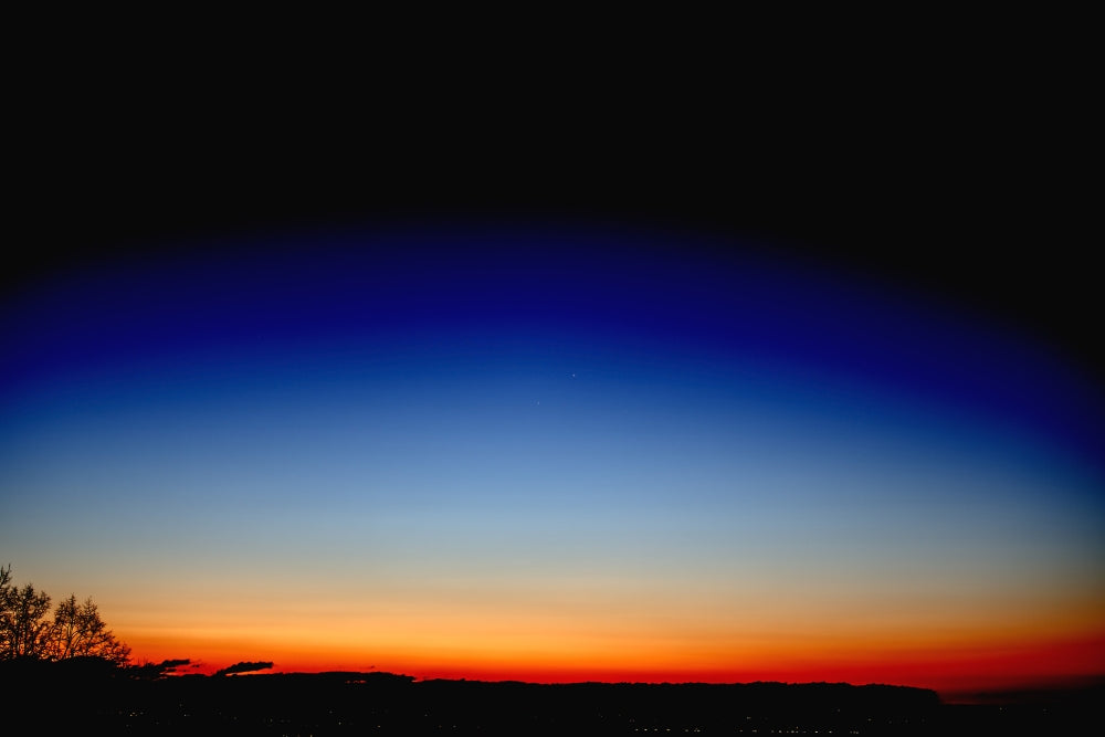 Conjunction of Mercury and Saturn at Dawn Poster Print - Danube Valley Scene