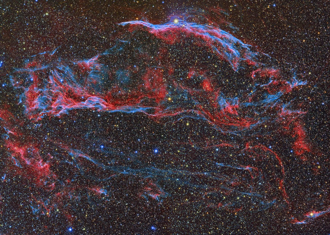 NGC 6960 The Western Veil Nebula Poster Print showcasing cosmic beauty.