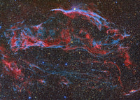 NGC 6960 The Western Veil Nebula Poster Print showcasing cosmic beauty.