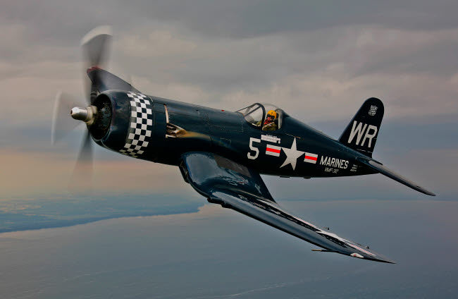 Vought F4U-4 Corsair Poster Print in Korean War markings