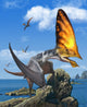 Tupandactylus perched on an outcrop during the Early Cretaceous Period poster print.
