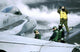 US Navy Sailors positioning F/A-18C Hornet aircraft poster print.
