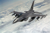 F-16C Falcon armed with AIM-120C missiles poster print