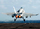 F/A-18C Hornet launching from USS Enterprise poster print.