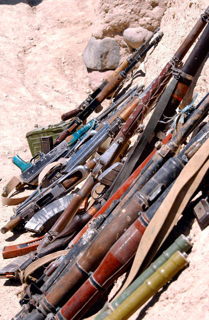 Various Weapons Ammunition and Grenades Poster Print by Stocktrek Images