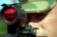 Soldier Provides Protection for a Tactical Tracking Team Poster Print