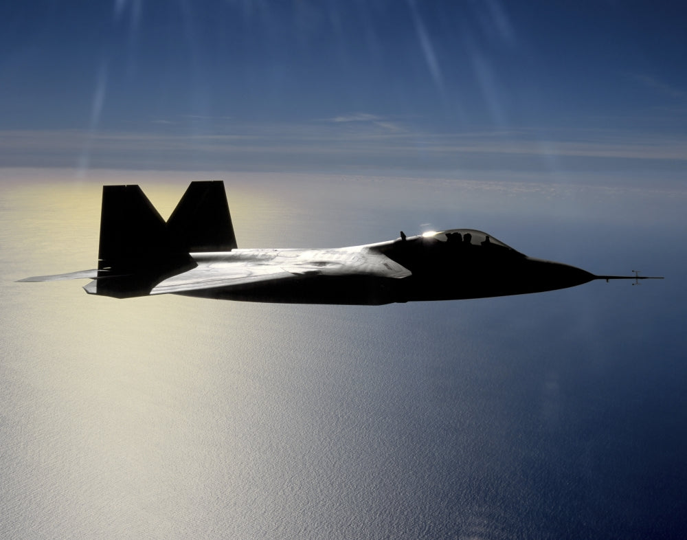 Over California F/A-22 Raptor Training Mission Poster Print