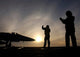 Sailors giving taxi signals to an F/A-18 Hornet Poster Print