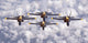 The Blue Angels in diamond formation flying F/A-18A Hornets poster print