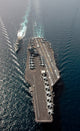 HMAS Ballarat frigate alongside USS Ronald Reagan poster print.