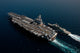 HMAS Ballarat Frigate Fueling from USS Ronald Reagan Poster Print