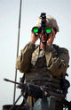 US Army Specialist Scanning Perimeter Poster Print