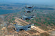 F-16 Fighting Falcons flying in close formation poster print.