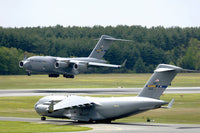 C-17 Globemaster III performing touch and go landings poster print.