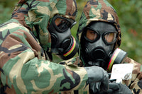 Explosive Ordnance Technicians testing substances poster print