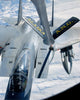 F-15 Eagle refueling behind KC-135 Stratotanker poster print