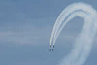 The Blue Angels performing aerial demonstrations poster print.
