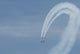 The Blue Angels performing aerial demonstrations poster print.