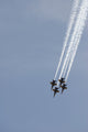 The Blue Angels performing aerial demonstrations during an air show poster print.