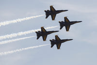 The Blue Angels performing aerial demonstrations during an air show poster print.