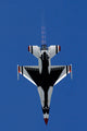 F-16 Falcon diving during the Split S maneuver poster print.