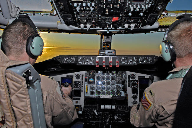Pilots Flying Over the Mountains of Afghanistan Poster Print