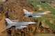 F-16 Fighting Falcons Training Mission Poster Print showcasing two jets in formation.