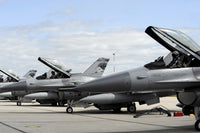 F-16 Fighting Falcons training mission poster print showcasing military jets.