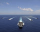 USS Abraham Lincoln Aircraft Carrier Poster Print showcasing naval strength in the Indian Ocean.