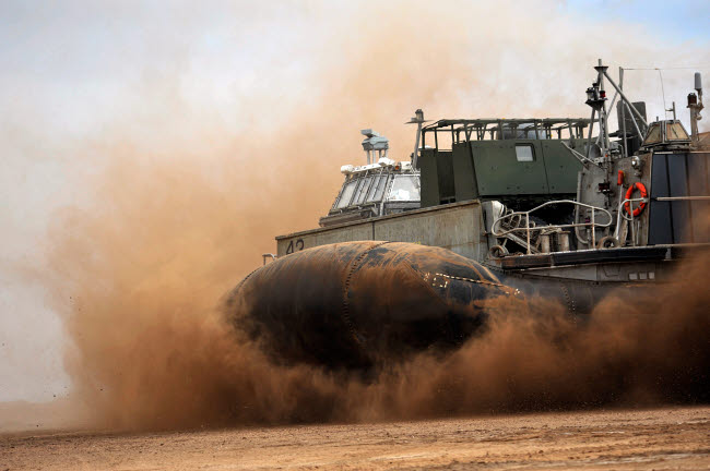 Landing Craft Air Cushion Poster Print during military exercise near Camp Lemonier, Djibouti