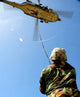 US Air Force airmen rappelling and fast-roping techniques poster print.