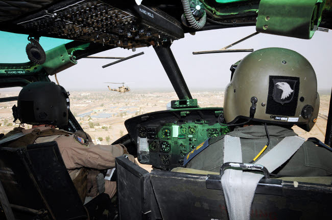 US Air Force instructor pilot training Iraqi student poster print.