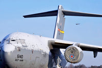 C-17 Globemaster III snow-covered flightline poster print