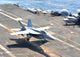 F/A-18E Super Hornet Landing Poster Print showing the aircraft on USS Enterprise