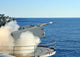 RIM-7 Sea Sparrow missile launch from USS Enterprise Poster Print.