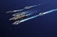 The Abraham Lincoln Carrier Strike Group ships in formation in the Pacific Ocean poster print