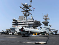 EA-6B Prowler Landing Poster Print showcasing military aircraft in action.